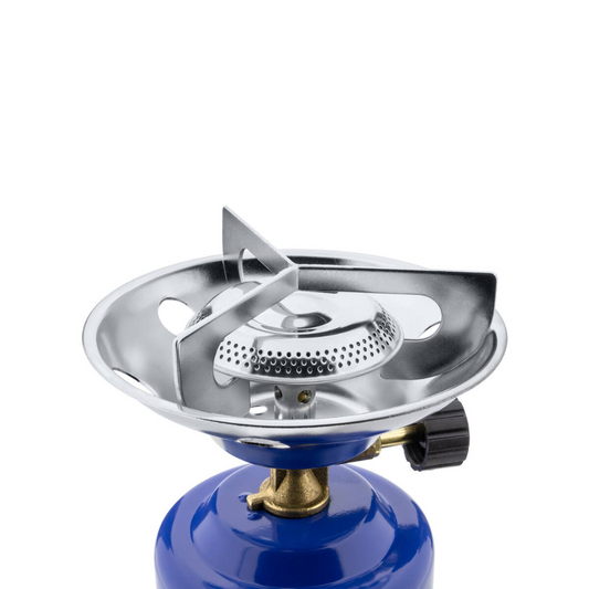 Camping Kookstel – Compact & Lichtgewicht | Werkt op 190g Gaspatroon – Blauw