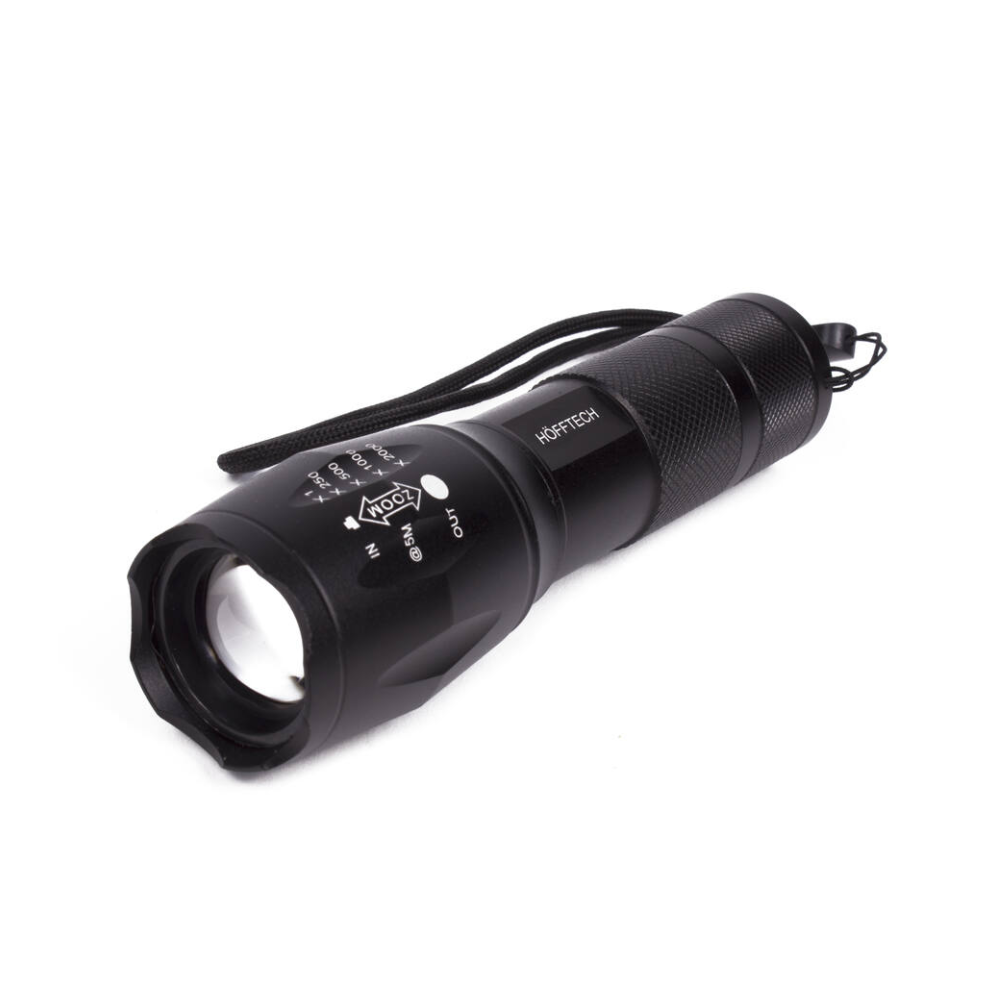 Tactical Superbeam Zaklamp 5W – Aluminium | 5 Lichtstanden & Verdedigingsfunctie