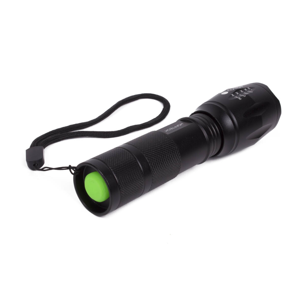 Tactical Superbeam Zaklamp 5W – Aluminium | 5 Lichtstanden & Verdedigingsfunctie